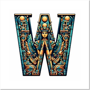 Wadjet shaped letter W Posters and Art